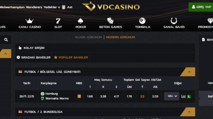 Vdcasino Bahis Turkiye